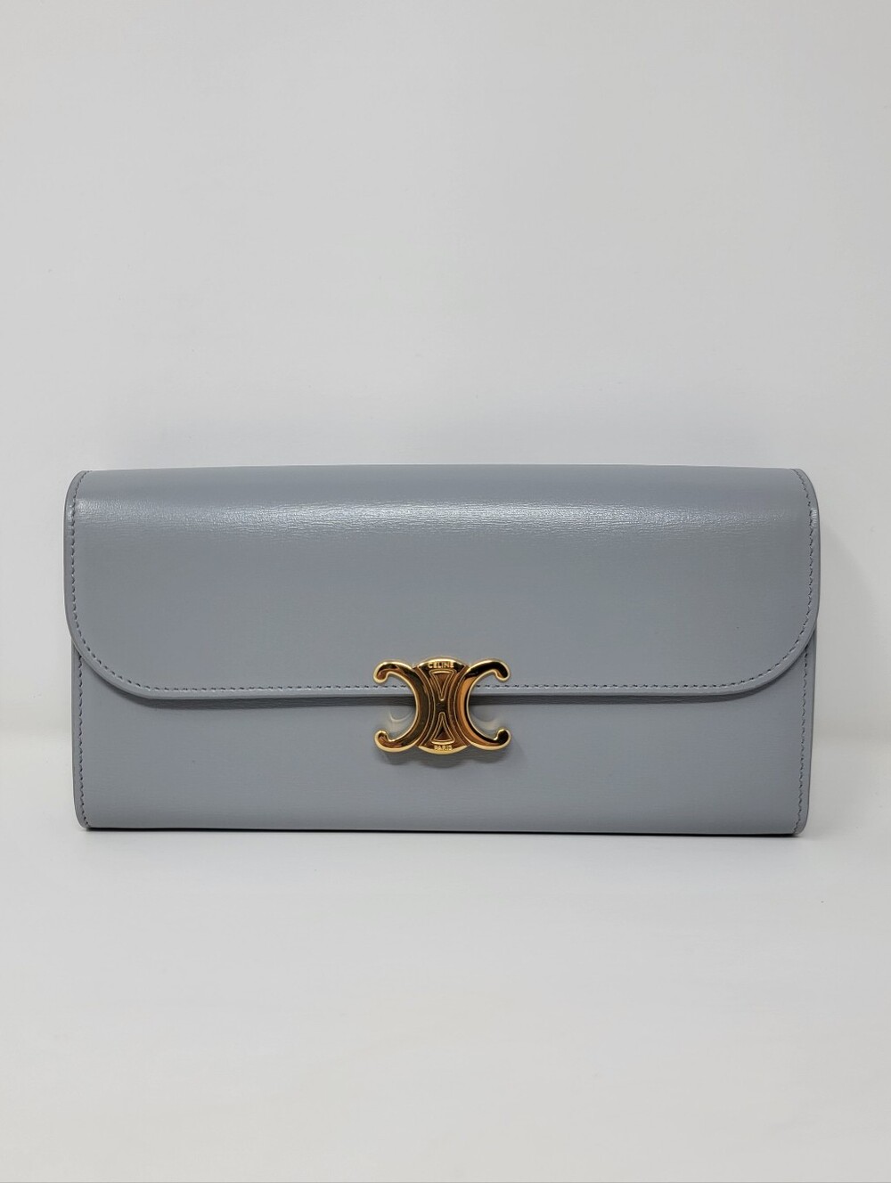 CELINE Large Triomphe Long Wallet in Shiny Calfskin - Picture 10 of 10